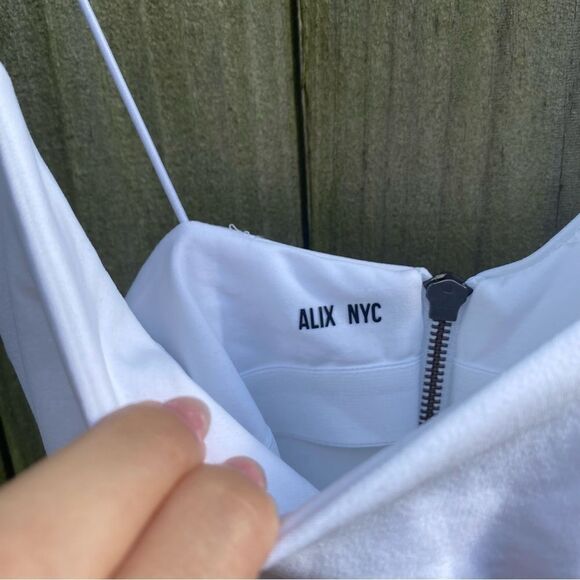 ALIX NYC Emmons white ruched bodycon sleeveless mini dress Revolve Size XS NEW - Picture 2 of 5